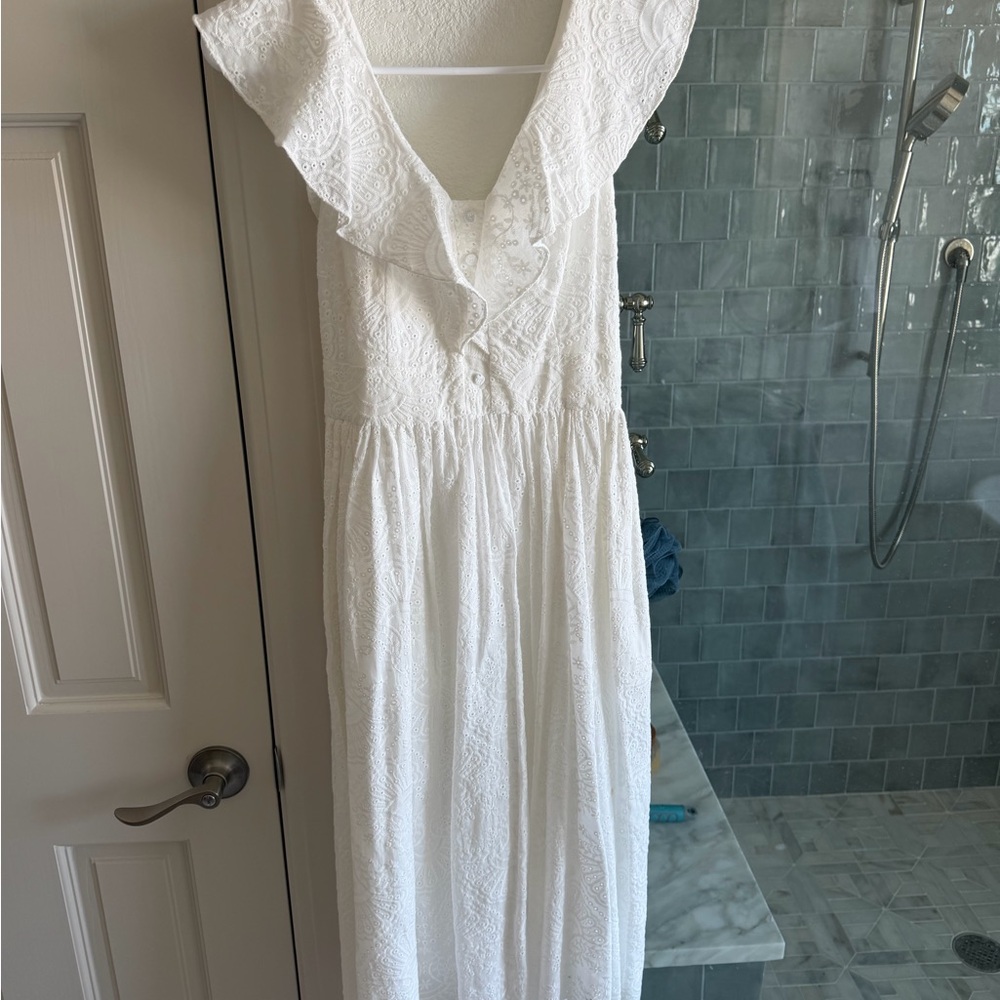 Midi White Lace Dress